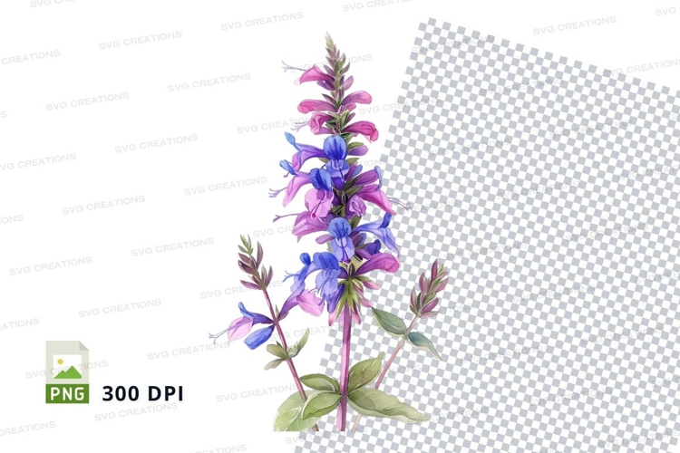 Blue Flower Clipart Image 6