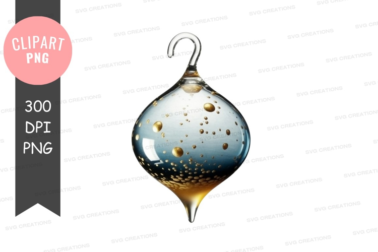 Elegant glass christmas ornament