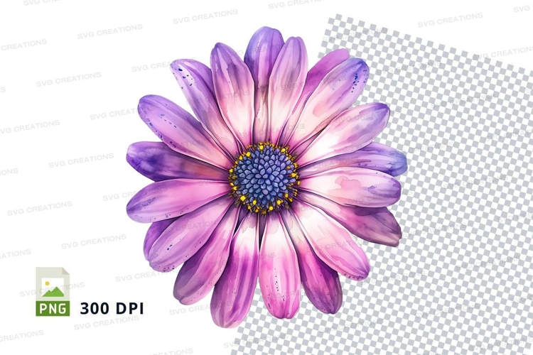 Purple Flower Clipart Image 23
