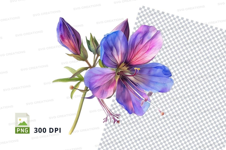 Blue Flower Clipart Image 6