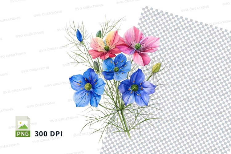 Blue flower clipart png