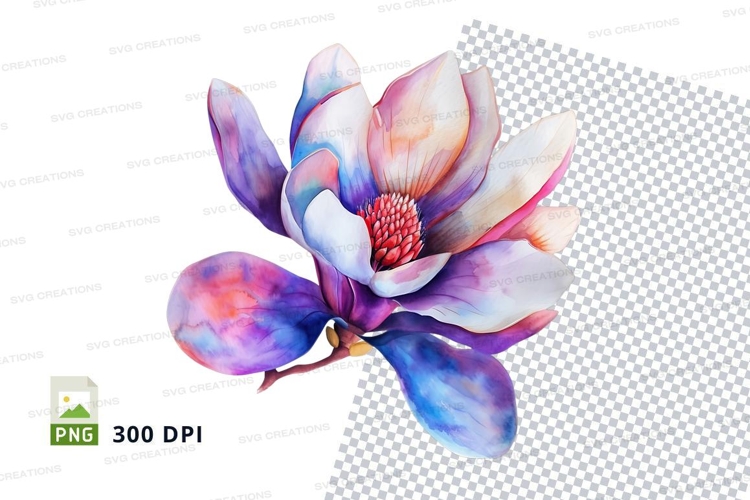 Purple Flower Clipart Image 12