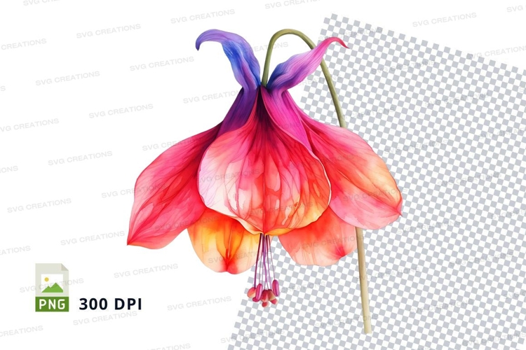 Purple Flower Clipart Image 8