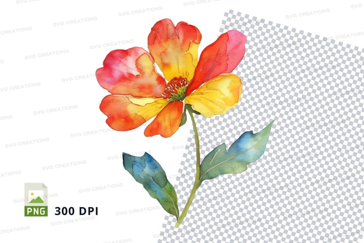 Red Flower Clipart Image 22