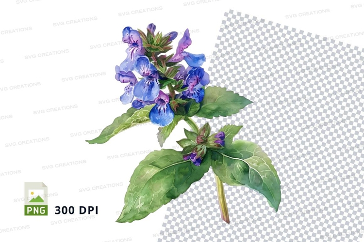 Purple Flowers Clipart Image 16