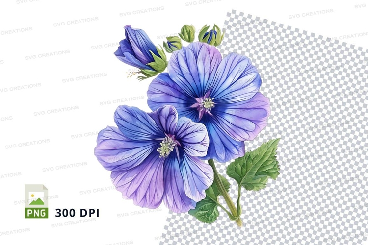 Blue Flowers Clipart Image 21