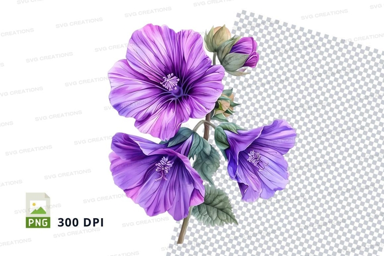 Purple Flowers Clipart Image 15