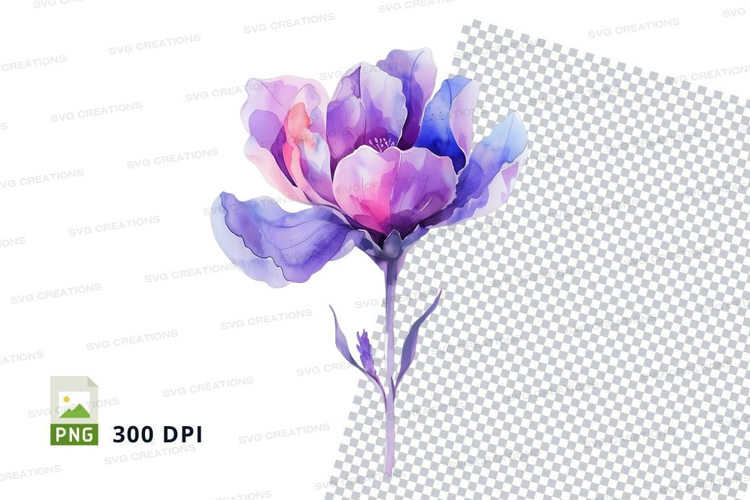 Delicate watercolor flower