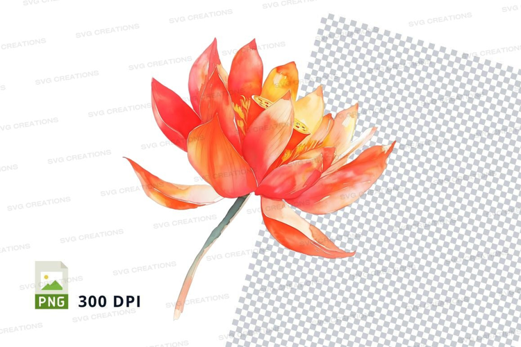 Vibrant watercolor flower