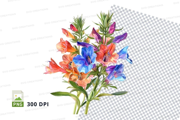 Vibrant flower bouquet clipart png