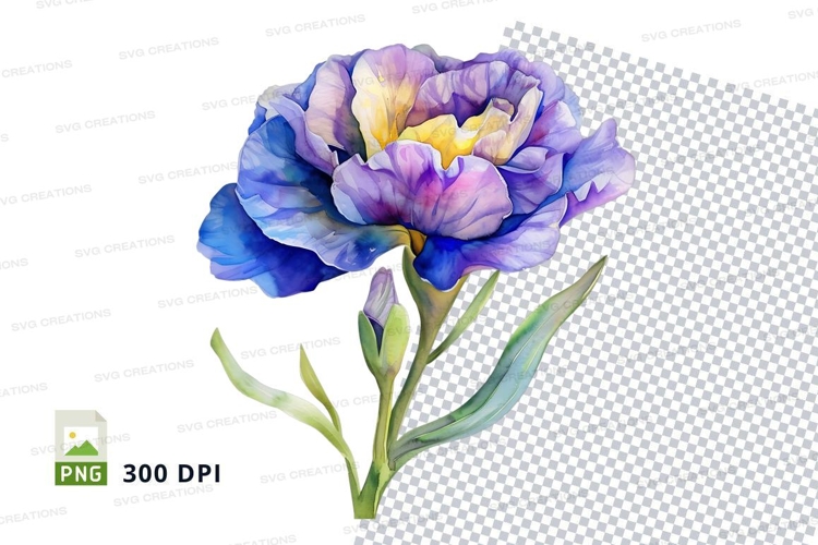 Blue Flower Clipart Image 4