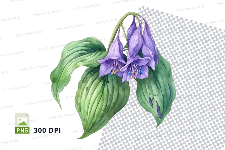Purple Flowers Clipart Image 5