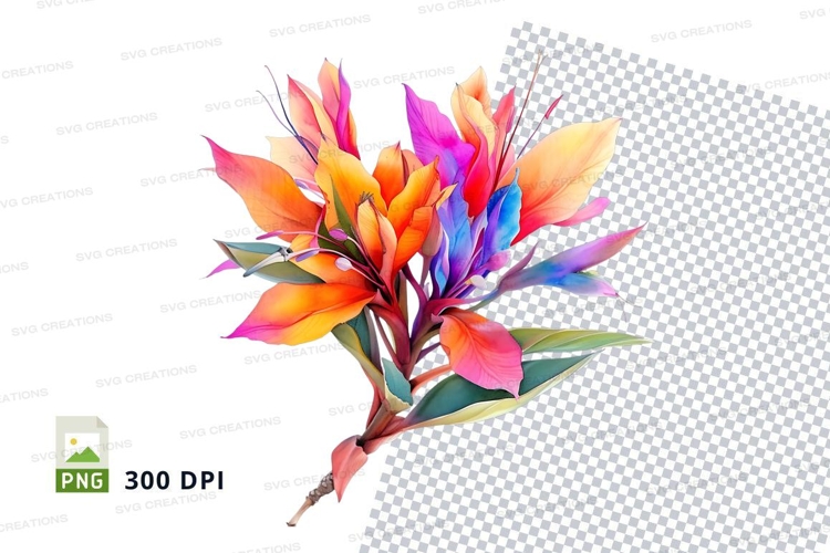 Tropical Flowers Clipart Image 24