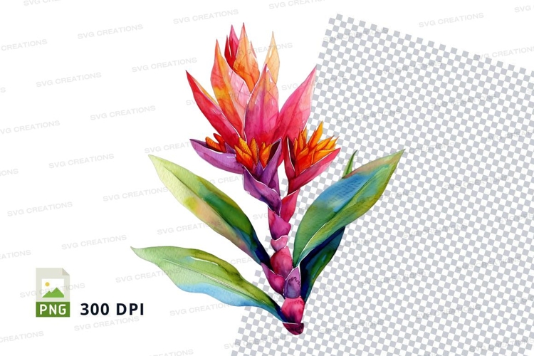 Red Flower Clipart Image 13