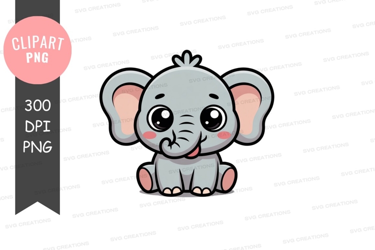 Baby Elephant Clipart Image 12