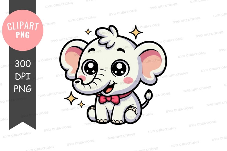 Cute Elephant Clipart Image 10