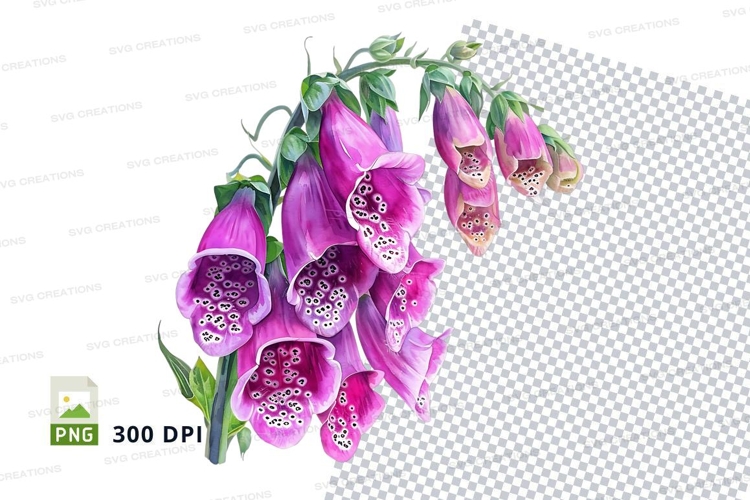 Purple Flowers Clipart Image 16