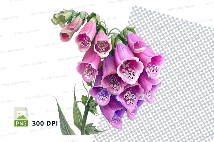 Purple Flowers Clipart Image 7