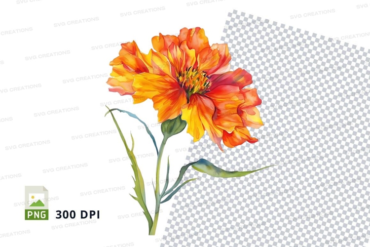 Red Flower Clipart Image 23