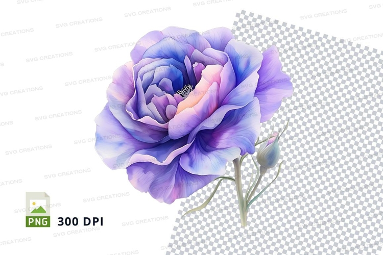 Blue Flower Clipart Image 17