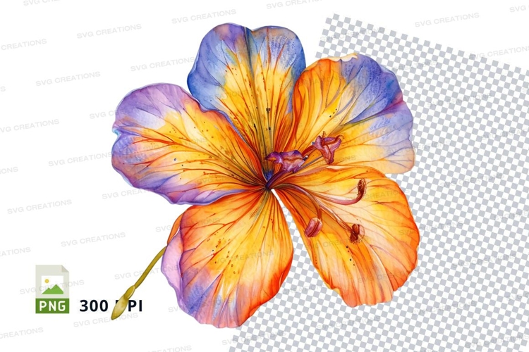 Purple Flower Clipart Image 5