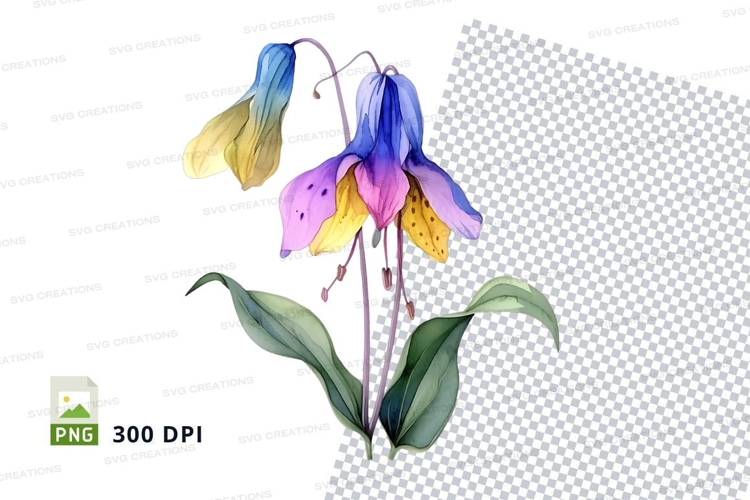 Purple Flower Clipart Image 3