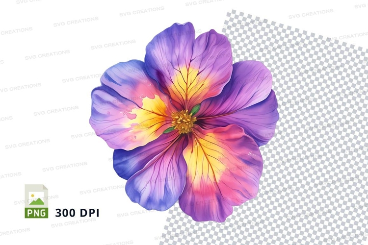 Purple Flower Clipart Image 23