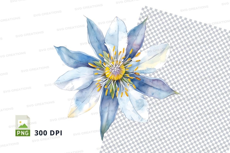 Blue Flower Clipart Image 15