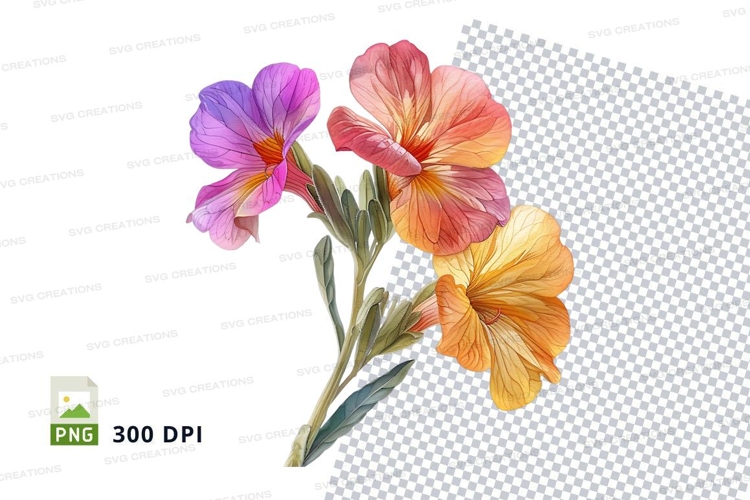 Purple Flowers Clipart Image 9