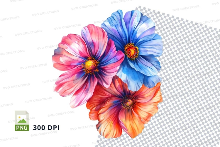 Blue Flowers Clipart Image 7