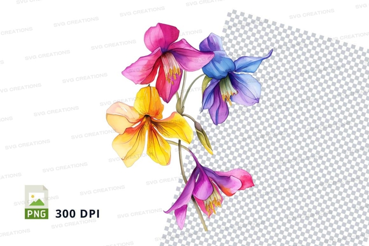 Purple Flowers Clipart Image 5