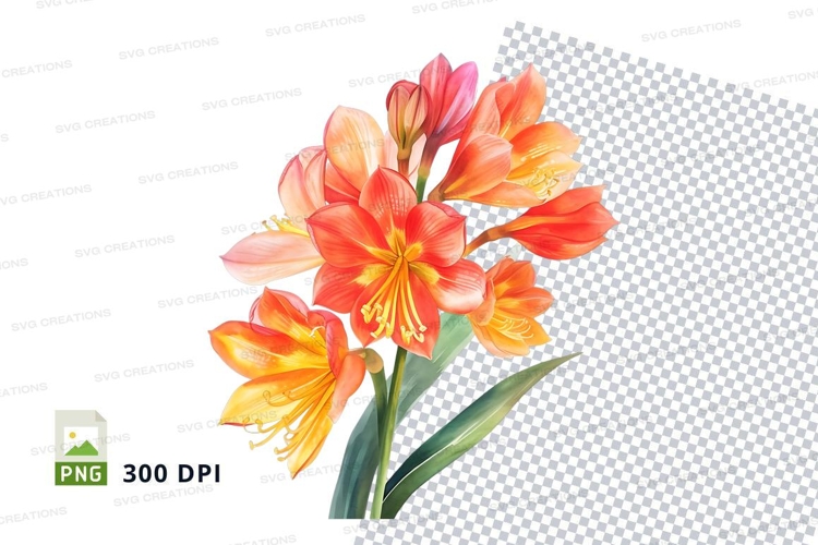 Vibrant orange and yellow flowers clipart png