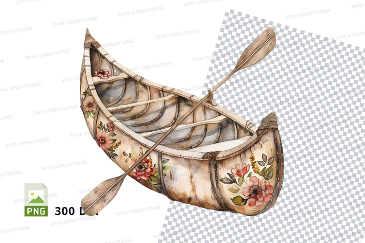 Decorative canoe clipart png