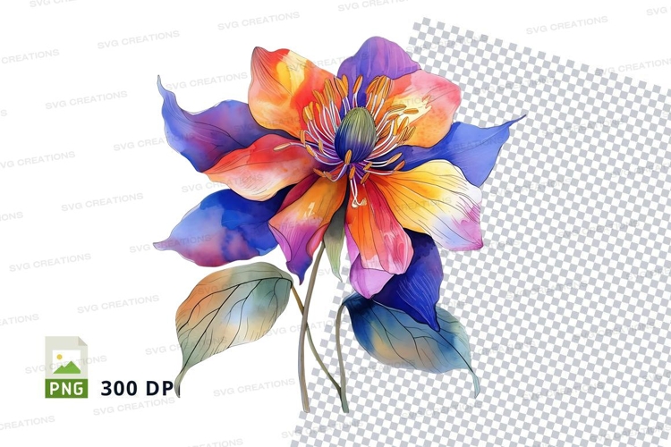 Blue Flower Clipart Image 16