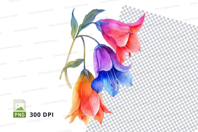 Purple Flowers Clipart Image 3