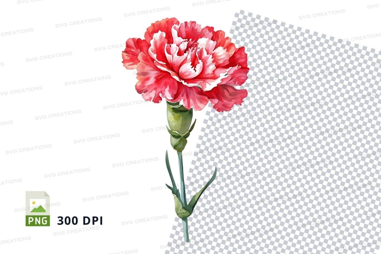 Red Flower Clipart Image 4