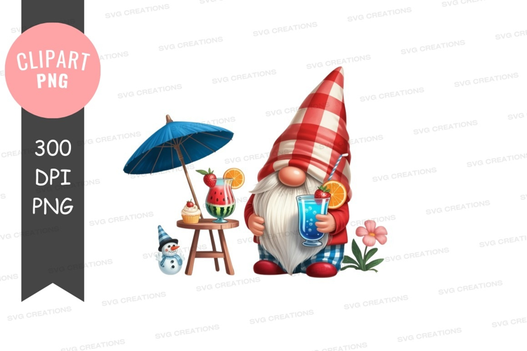 Gnome enjoying a refreshing drink