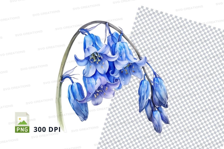 Blue Flower Clipart Image 24