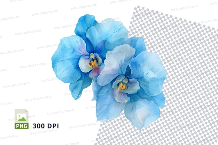 Blue Flowers Clipart Image 17