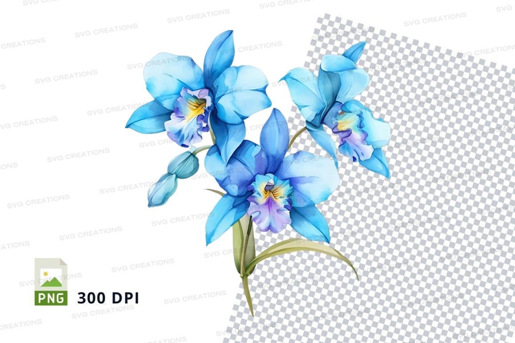 Blue Flowers Clipart Image 15