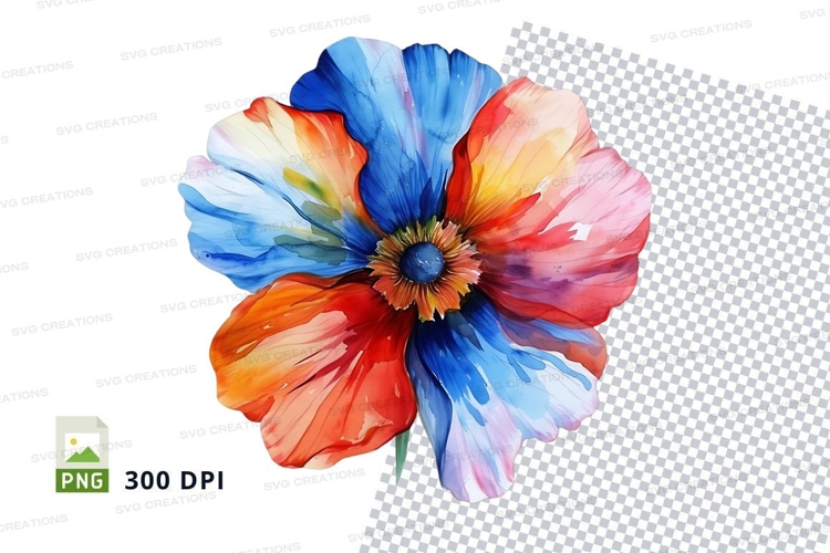 Blue Flower Clipart Image 23