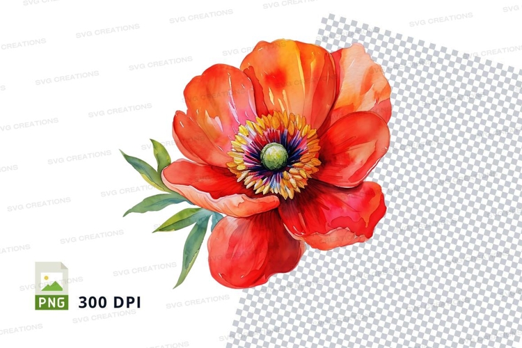 Red Flower Png Image 12