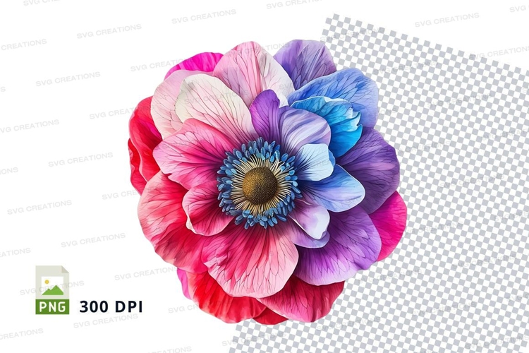 Purple Flower Clipart Image 2