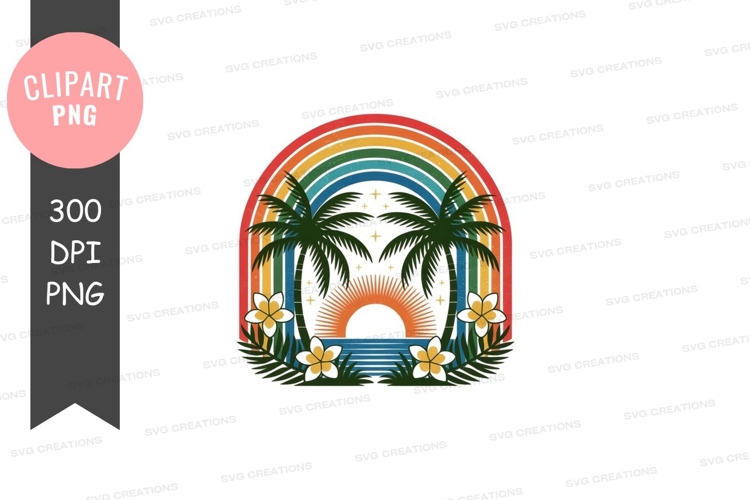 Tropical paradise rainbow