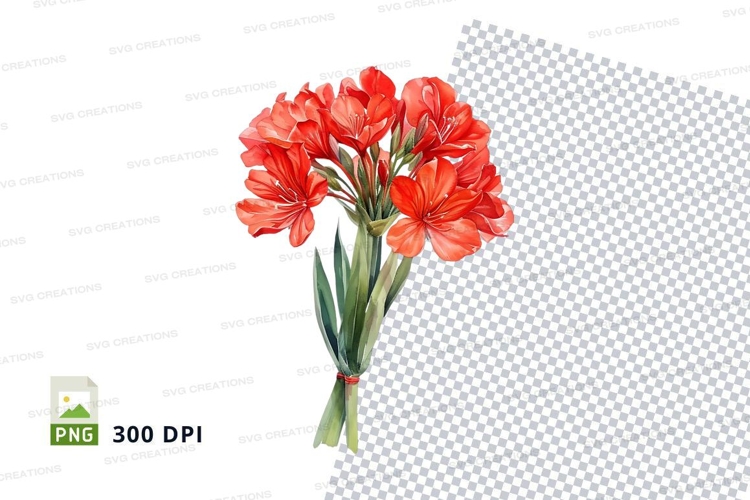Vibrant red flowers clipart png