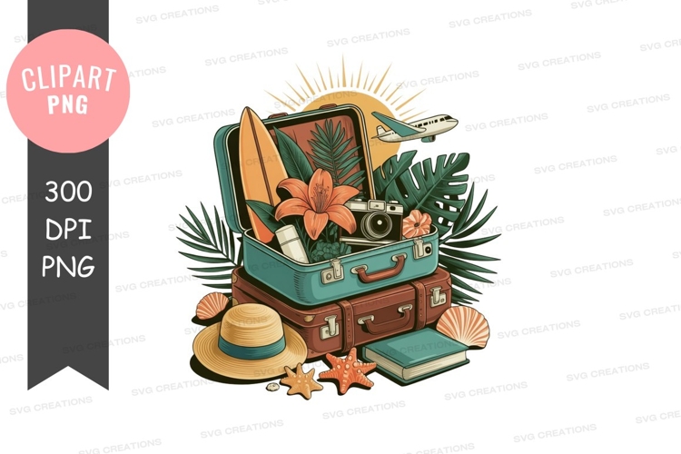 Tropical vacation clip art