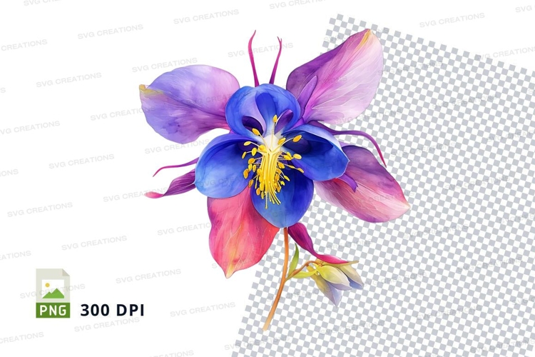 Blue Flower Clipart Image 17