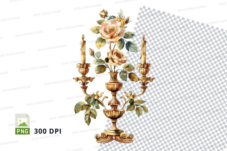 Elegant floral candelabra
