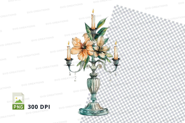 Elegant candelabra with floral design