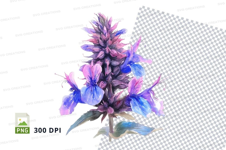 Blue Flower Clipart Image 5